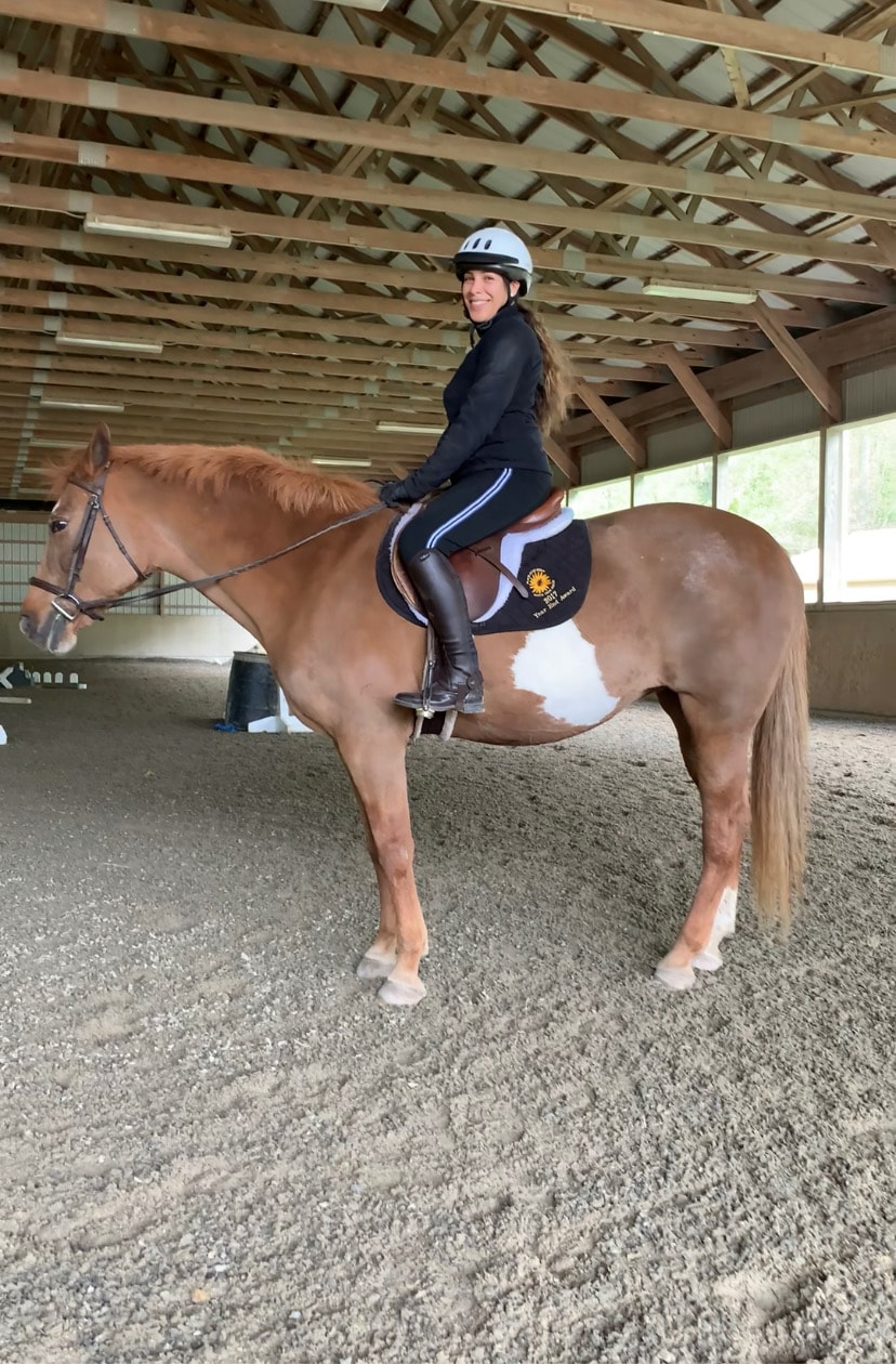 Adult private riding lesson at Westbrook Farm